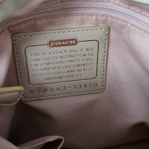 Coach Vintage Parker Op Art Canvas Leather Hobo Hippie Shoulder Bag COA - Picture 5 of 16